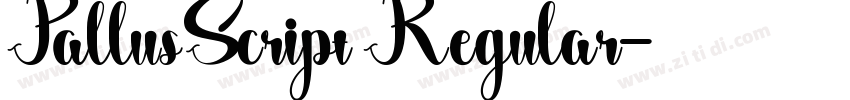 PallusScript Regular字体转换
